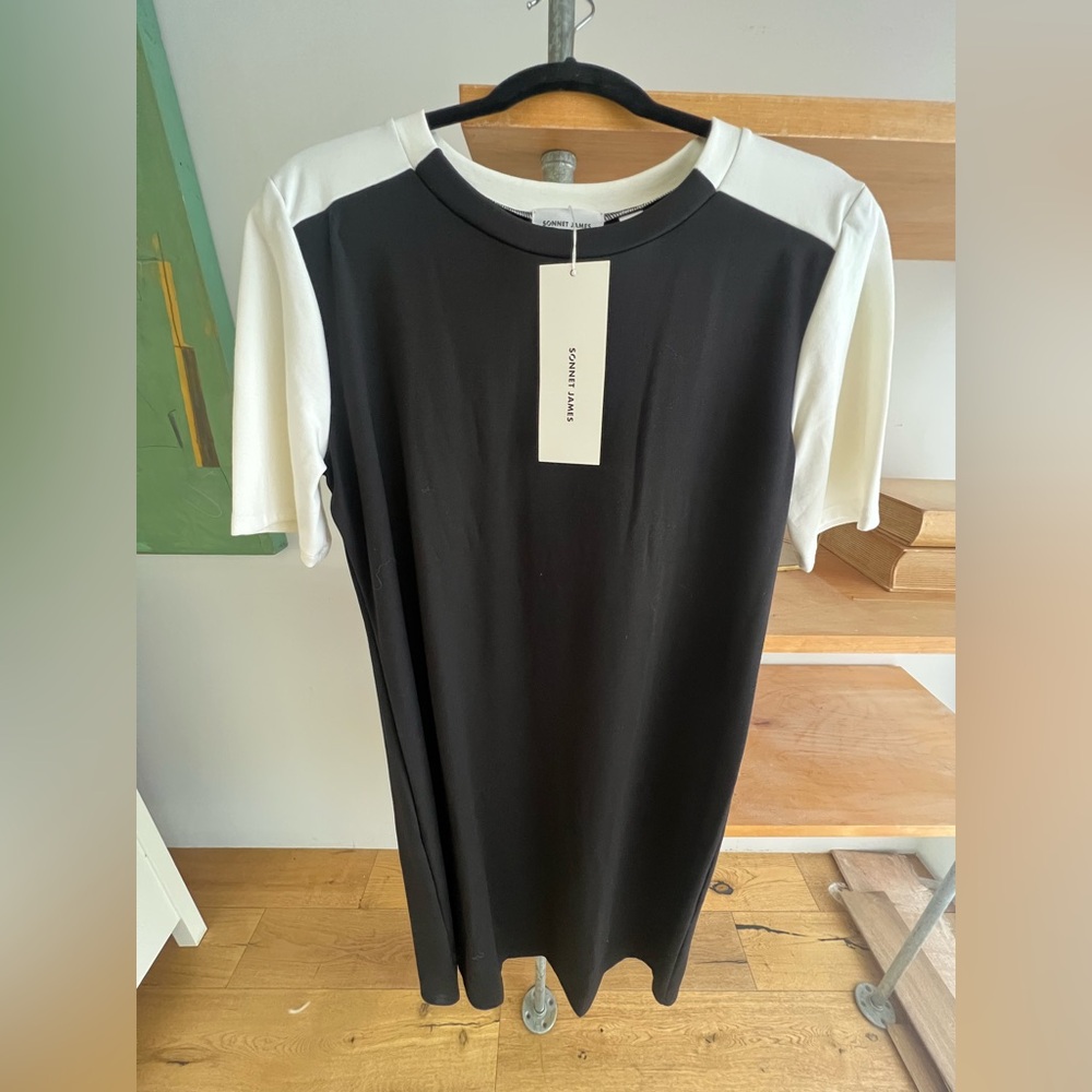 Sonnet James - Maternity “A Play Dress” Black and White NWT